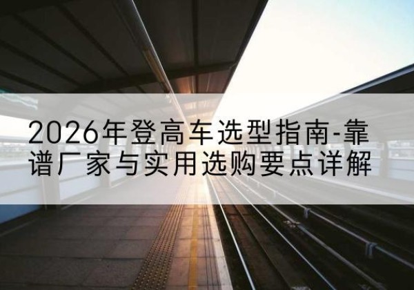 广昌登高车厂家推荐-2026年登高车选型指南-靠谱厂家与实用选购要点详解